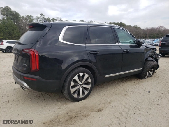 2021 Kia Telluride EX with VIN 5XYP34HC6MG194030, listed as a Copart auction lot 50143925 with 87,261 mi miles and Salvage Title. Bid and sale history available at carsss.com. Image 3.