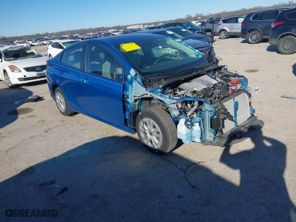 2022 Toyota Prius L Eco with VIN JTDKAMFU0N3182232, listed as a IAAI auction lot 41737264 with 23,123 mi miles. Bid and sale history available at carsss.com. Image 1.