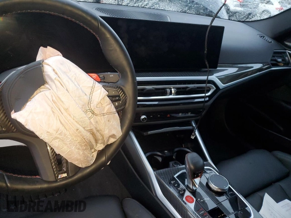 2024 BMW M4 Competition xDrive with VIN WBS43AZ01RCP38461, listed as a Copart auction lot 86757534 with Not provided miles and Salvage title. Bid and sale history available at DreamBid. Image 8.