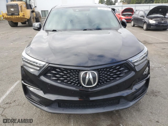 2019 Acura RDX w/A-Spec Pkg with VIN 5J8TC1H68KL001290, listed as a Copart auction lot 42747165 with 0 mi miles and Salvage Title. Bid and sale history available at carsss.com. Image 5.