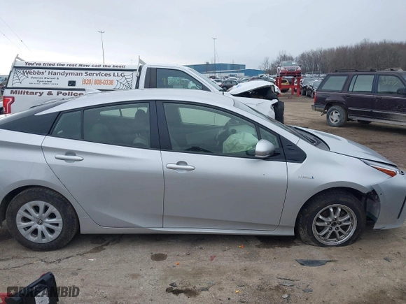 2019 Toyota Prius L Eco with VIN JTDKARFU4K3079789, listed as a IAAI auction lot 41897586 with 93,593 mi miles. Bid and sale history available at carsss.com. Image 12.