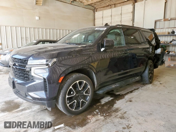 2023 Chevrolet Tahoe RST with VIN 1GNSCRKD5PR290351, listed as a Copart auction lot 58806595 with 64,909 mi miles and Salvage title. Bid and sale history available at DreamBid. Image 1.