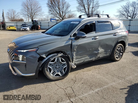 2021 Hyundai Santa Fe Limited with VIN 5NMS4DAL9MH345658, listed as a Copart auction lot 50829445 with 38,743 mi miles and Salvage Title. Bid and sale history available at carsss.com. Image 1.