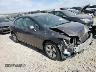 2013 Honda Civic LX with VIN 2HGFB2F57DH582216, listed as a Copart auction lot 61100525 with 165,292 mi miles and Salvage title. Bid and sale history available at DreamBid. Image 4.
