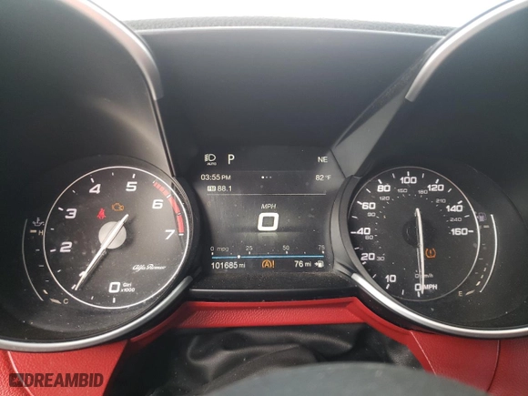 2019 Alfa Romeo Giulia with VIN ZARFANAN9K7612194, listed as a Copart auction lot 86919154 with 101,685 mi miles and Salvage Title. Bid and sale history available at carsss.com. Image 9.