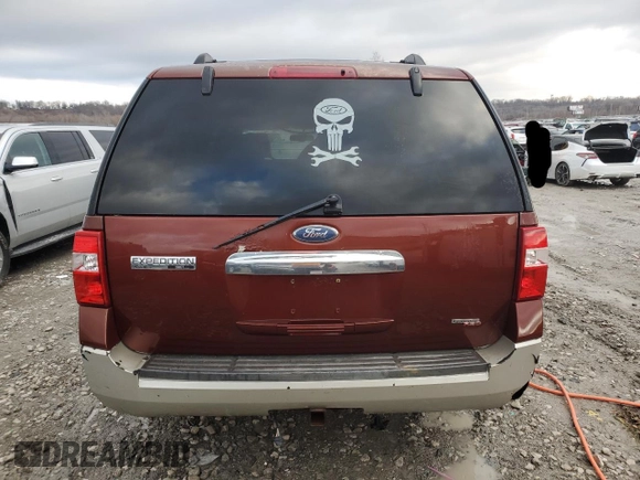 2007 Ford Expedition Max Eddie Bauer with VIN 1FMFK18587LA08345, listed as a Copart auction lot 84969934 with 185,177 mi miles and Salvage Title. Bid and sale history available at DreamBid. Image 6.