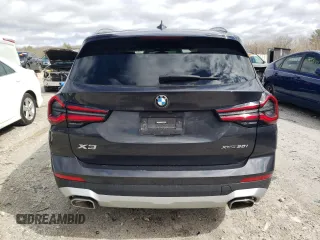2022 BMW X3 xDrive30i with VIN 5UX53DP07N9K59614, listed as a Copart auction lot 45942415 with 27,961 mi miles and Salvage Title. Bid and sale history available at DreamBid. Image 6.