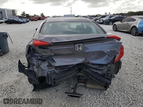 2021 Honda Civic Sport with VIN 19XFC2F8XME000756, listed as a Copart auction lot 51040935 with 40,560 mi miles and Non Repairable. Bid and sale history available at DreamBid. Image 6.