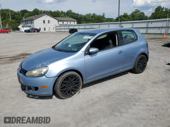 2012 Volkswagen Golf w/Conv & Sunroof with VIN WVWBB7AJ3CW139964, listed as a Copart auction lot 61298795 with 128,891 mi miles and Salvage title. Bid and sale history available at DreamBid. Image 1.