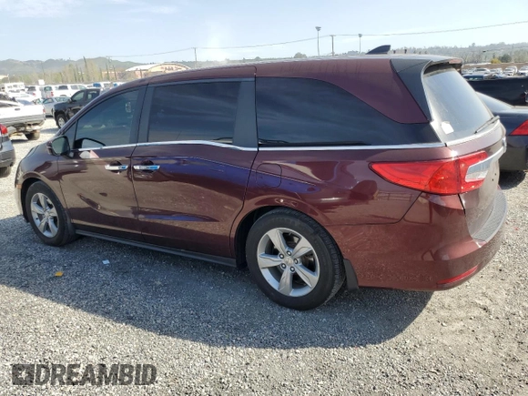 2019 Honda Odyssey EX-L with VIN 5FNRL6H79KB030170, listed as a Copart auction lot 50277315 with 65,528 mi miles and Salvage Title. Bid and sale history available at DreamBid. Image 2.