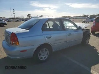 2003 Hyundai Accent GL with VIN KMHCG45C23U428132, listed as a Copart auction lot 45493875 with 0 mi miles and Salvage Title. Bid and sale history available at carsss.com. Image 3.