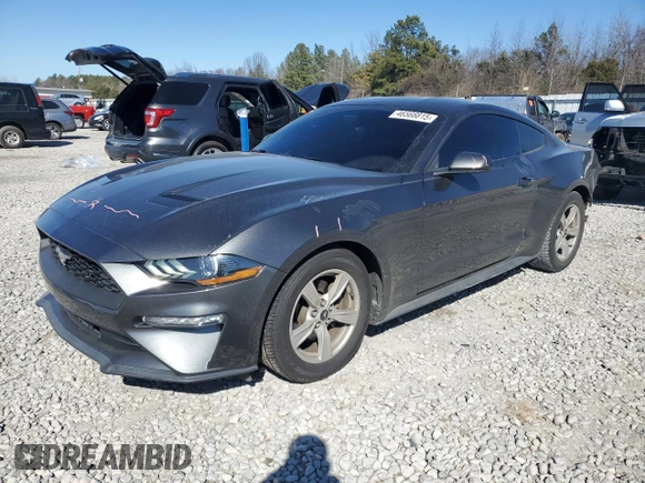2020 Ford Mustang EcoBoost with VIN 1FA6P8TH8L5130742, listed as a Copart auction lot 46566815 with 61,221 mi miles and Salvage Title. Bid and sale history available at carsss.com. Image 1.