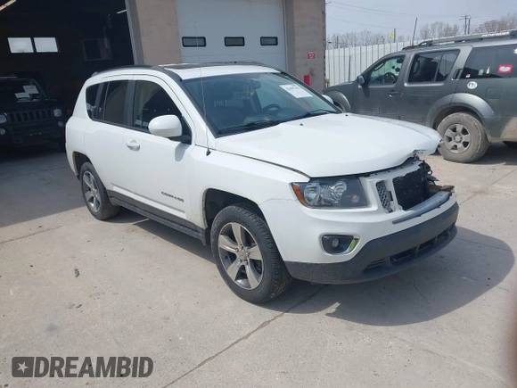 2017 Jeep Compass High Altitude with VIN 1C4NJCEB1HD212246, listed as a IAAI auction lot 42095253 with 123,834 mi miles. Bid and sale history available at carsss.com. Image 1.