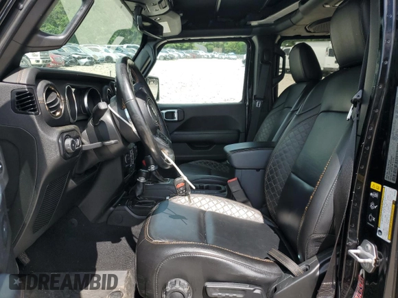 2020 Jeep Wrangler Unlimited Sahara High Altitude with VIN 1C4HJXEG1LW324669, listed as a Copart auction lot 56554095 with 42,098 mi miles and Salvage title. Bid and sale history available at DreamBid. Image 7.