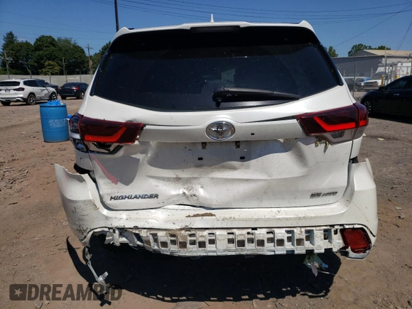2019 Toyota Highlander SE with VIN 5TDJZRFH8KS604858, listed as a Copart auction lot 69157044 with 119,902 mi miles and Salvage title. Bid and sale history available at DreamBid. Image 6.