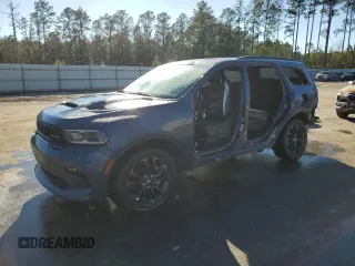 2021 Dodge Durango GT Plus with VIN 1C4RDHDG6MC555086, listed as a Copart auction lot 45399725 with 53,587 mi miles and Salvage Title. Bid and sale history available at DreamBid. Image 1.