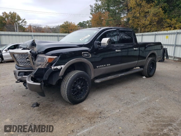 2017 Nissan Titan XD SL with VIN 1N6AA1F41HN548361, listed as a Copart auction lot 84654174 with 142,057 mi miles and Salvage Title. Bid and sale history available at carsss.com. Image 1.
