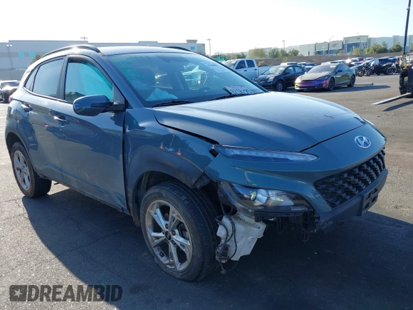 2022 Hyundai Kona SEL with VIN KM8K62AB2NU812222, listed as a IAAI auction lot 41960027 with 83,529 mi miles. Bid and sale history available at carsss.com. Image 1.