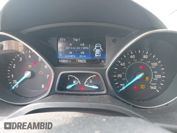 2017 Ford Escape Titanium with VIN 1FMCU9J98HUA49434, listed as a IAAI auction lot 40710866 with 143,850 mi miles. Bid and sale history available at carsss.com. Image 7.