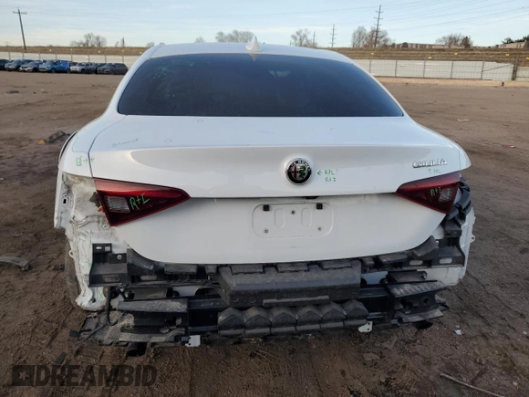 2017 Alfa Romeo Giulia with VIN ZARFAEBN0H7551521, listed as a Copart auction lot 81838884 with 0 mi miles and Salvage Title. Bid and sale history available at carsss.com. Image 6.