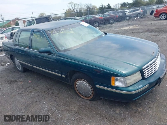 1999 Cadillac DeVille DHS z VIN 1G6KE54Y9XU766791, wystawiony jako IAAI lot #42005553 z przebiegiem 140 515 mil mil oraz . Historia ofert i sprzedaży dostępna na DreamBid. Obrazek 1.