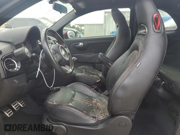 2013 FIAT 500 Abarth with VIN 3C3CFFJH4DT670375, listed as a Copart auction lot 74307284 with 0 mi miles and Salvage Title. Bid and sale history available at carsss.com. Image 7.