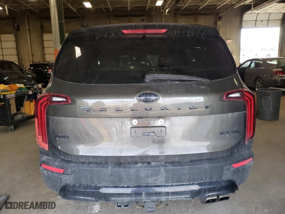 2021 Kia Telluride EX with VIN 5XYP3DHC6MG139397, listed as a Copart auction lot 48236445 with 76,790 mi miles and Salvage Title. Bid and sale history available at carsss.com. Image 6.
