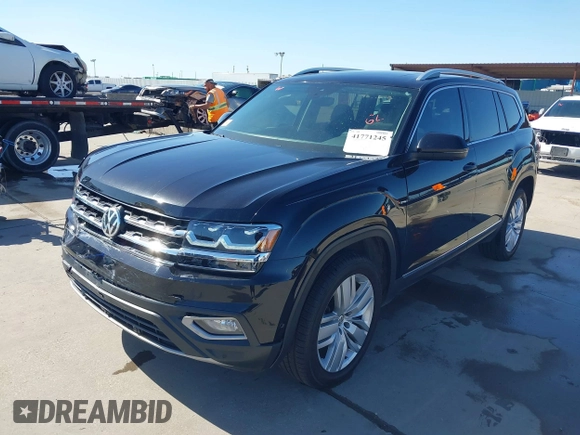2018 Volkswagen Atlas SEL Premium with VIN 1V2NR2CA3JC542820, listed as a IAAI auction lot 41771245 with 68,462 mi miles and . Bid and sale history available at DreamBid. Image 2.