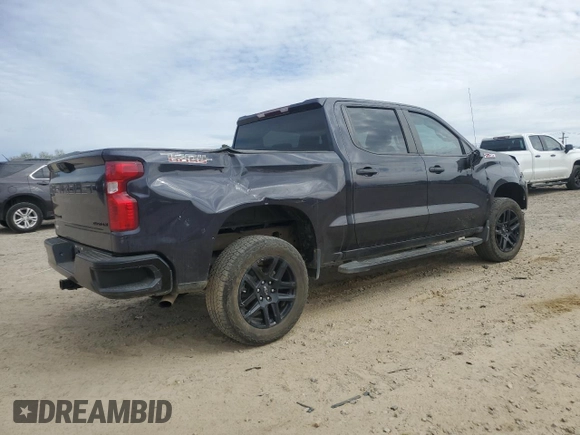 2022 Chevrolet Silverado 1500 Custom Trail Boss with VIN 3GCPDCEK9NG574548, listed as a Copart auction lot 50607135 with 66,370 mi miles and Clean Title. Bid and sale history available at DreamBid. Image 3.