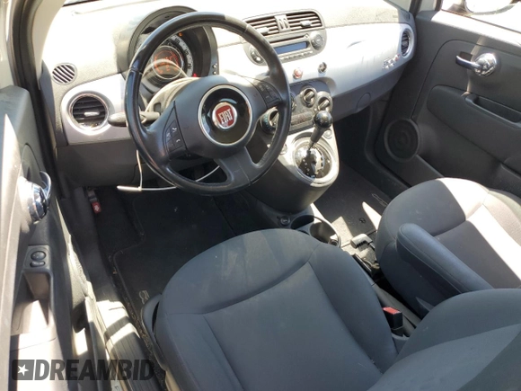 2012 FIAT 500 Pop with VIN 3C3CFFDR0CT366754, listed as a Copart auction lot 63065355 with 38,222 mi miles and Salvage title. Bid and sale history available at DreamBid. Image 8.