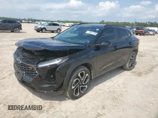 2025 Chevrolet Trax 2RS with VIN KL77LJEP6SC128436, listed as a Copart auction lot 54631735 with 3,391 mi miles and Salvage Title. Bid and sale history available at carsss.com. Image 1.