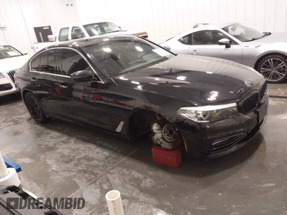 2018 BMW 5 Series 530i with VIN WBAJA5C52JWA37569, listed as a IAAI auction lot 41240799 with 80,116 mi miles and . Bid and sale history available at DreamBid. Image 1.