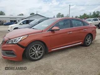 2015 Hyundai Sonata Sport with VIN 5NPE34ABXFH101210, listed as a Copart auction lot 58934255 with 142,212 mi miles and Salvage title. Bid and sale history available at DreamBid. Image 1.
