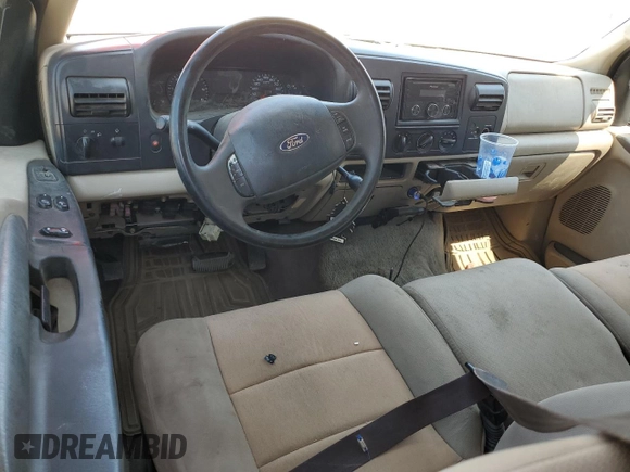 2005 Ford Super Duty F-250 XL with VIN 1FTSX205X5EA72216, listed as a Copart auction lot 71741104 with 217,205 mi miles and Salvage Title. Bid and sale history available at carsss.com. Image 8.