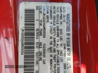 2010 Nissan 370Z Touring with VIN JN1AZ4EH4AM505004, listed as a Copart auction lot 57652374 with 86,689 mi miles and Salvage Title. Bid and sale history available at carsss.com. Image 13.