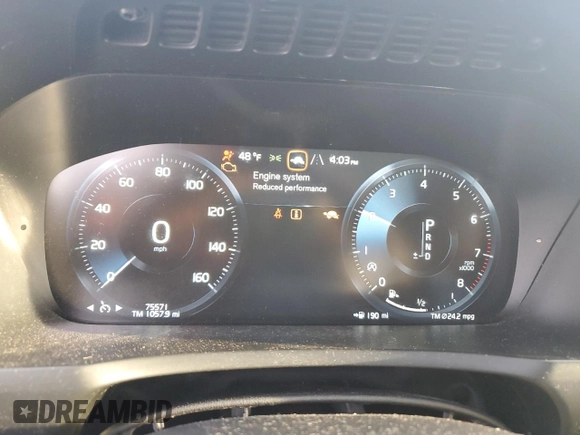 2016 Volvo XC90 T6 Momentum with VIN YV4A22PK5G1078003, listed as a Copart auction lot 42907025 with 75,571 mi miles and Salvage Title. Bid and sale history available at carsss.com. Image 9.