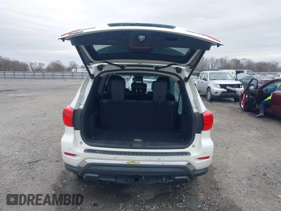 2017 Nissan Pathfinder S with VIN 5N1DR2MN4HC612538, listed as a IAAI auction lot 41699407 with 63,762 mi miles and . Bid and sale history available at DreamBid. Image 8.