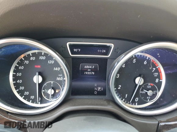2014 Mercedes-Benz M 350 with VIN 4JGDA5JB2EA295787, listed as a Copart auction lot 58565795 with 193,576 mi miles and Salvage title. Bid and sale history available at DreamBid. Image 9.