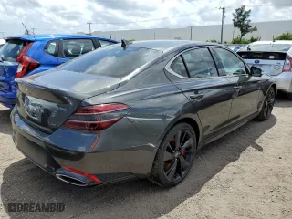 2023 Genesis G70 3.3T with VIN KMTG54TEXPU117927, listed as a Copart auction lot 49095243 with 0 mi miles. Bid and sale history available at carsss.com. Image 3.