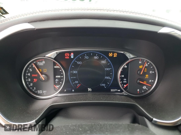 2021 Chevrolet Blazer Premier with VIN 3GNKBLRS0MS541080, listed as a Copart auction lot 75990264 with 33,371 mi miles and Salvage title. Bid and sale history available at DreamBid. Image 9.