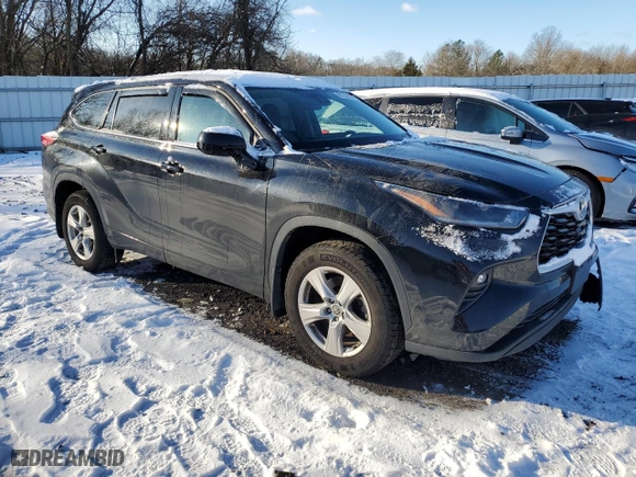2021 Toyota Highlander L with VIN 5TDBZRBH0MS557161, listed as a Copart auction lot 87359574 with 86,296 mi miles and Salvage Title. Bid and sale history available at carsss.com. Image 4.