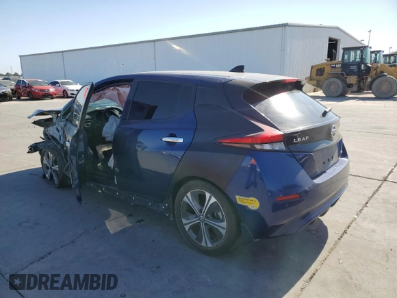 2021 Nissan LEAF SV with VIN 1N4AZ1CVXMC552736, listed as a Copart auction lot 63552015 with 54,660 mi miles and Clean title. Bid and sale history available at DreamBid. Image 2.