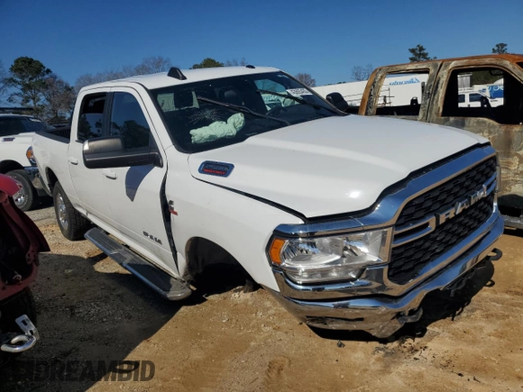 2022 Ram 2500 Big Horn with VIN 3C6UR5DL1NG247160, listed as a Copart auction lot 43605435 with 62,212 mi miles and Salvage Title. Bid and sale history available at carsss.com. Image 4.