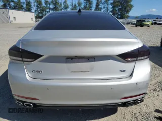 2018 Genesis G80 5.0L Ultimate with VIN KMHGN4JF4JU237199, listed as a Copart auction lot 64062644 with 0 mi miles and Salvage Title. Bid and sale history available at carsss.com. Image 6.