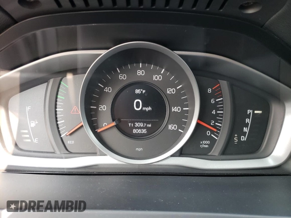 2017 Volvo S60 Dynamic with VIN YV126MFL2H2431367, listed as a Copart auction lot 61649853 with 80,635 mi miles. Bid and sale history available at carsss.com. Image 9.