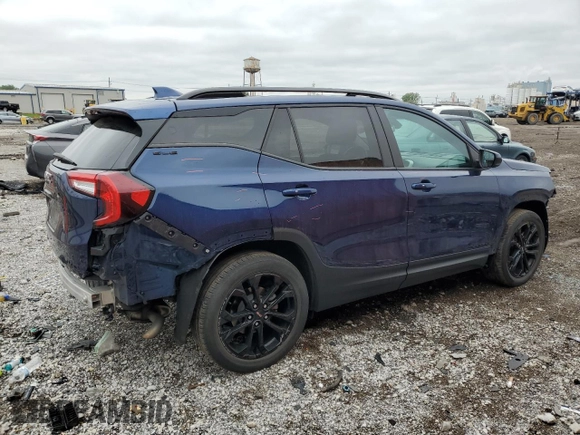 2022 GMC Terrain SLE with VIN 3GKALMEV1NL203016, listed as a Copart auction lot 57675265 with 57,471 mi miles and Salvage title. Bid and sale history available at DreamBid. Image 3.