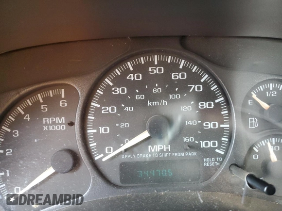 2001 Chevrolet Silverado 1500 LS with VIN 2GCEC19V211397296, listed as a Copart auction lot 44568445 with 344,705 mi miles and Salvage Title. Bid and sale history available at DreamBid. Image 9.