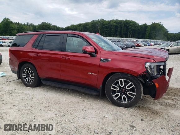 2023 GMC Yukon AT4 with VIN 1GKS2CKD8PR242436, listed as a Copart auction lot 62681704 with 18,457 mi miles and Salvage Title. Bid and sale history available at carsss.com. Image 4.