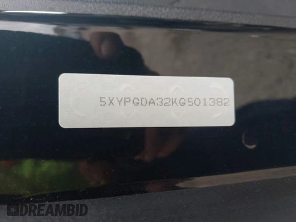2019 Kia Sorento LX with VIN 5XYPGDA32KG501382, listed as a IAAI auction lot 41755264 with 1 mi miles. Bid and sale history available at carsss.com. Image 9.
