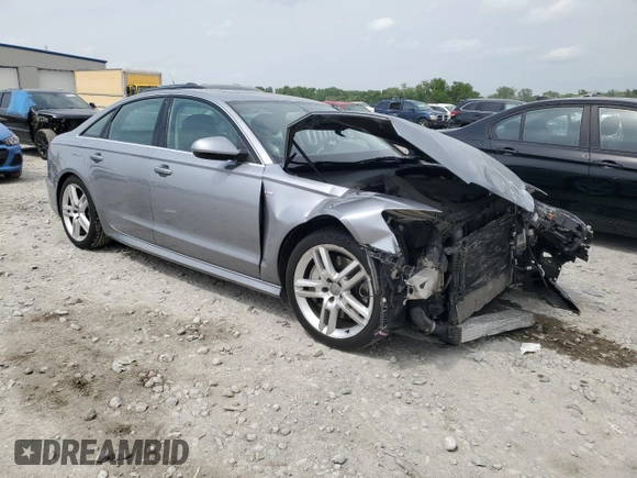 2016 Audi A6 Premium Plus with VIN WAUGFAFC0GN069558, listed as a Copart auction lot 57051425 with Not provided miles and Salvage title. Bid and sale history available at DreamBid. Image 4.